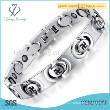 Top sale permanent bracelet stainless steel jewelry,silver circle chain bracelets